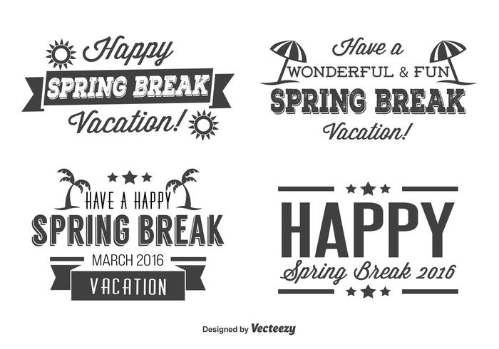 Spring Break Label Set Spring Break Label Set