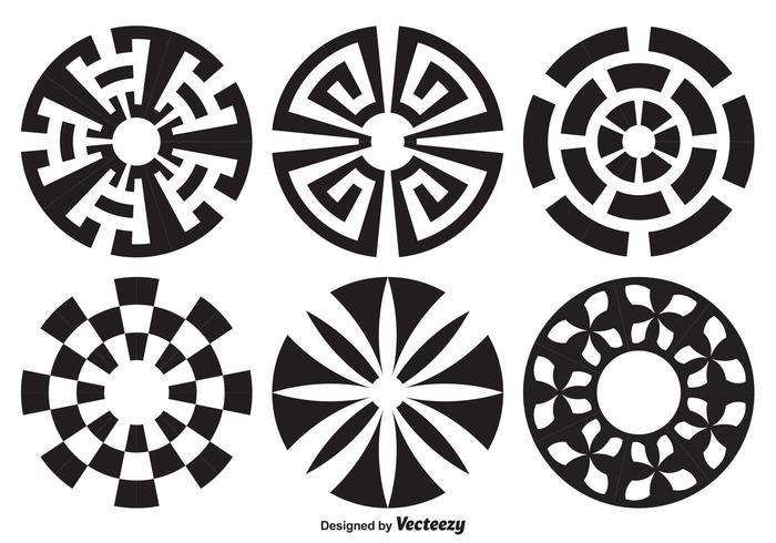 Decorative Circle Shape Set vector