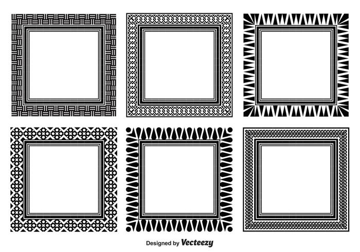 Assorted Decorative Frame Set vector