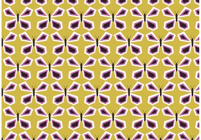 Retro Butterfly Vector Pattern