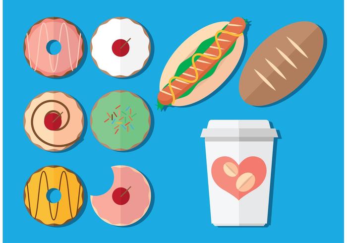 Coffee and Donut Vectors