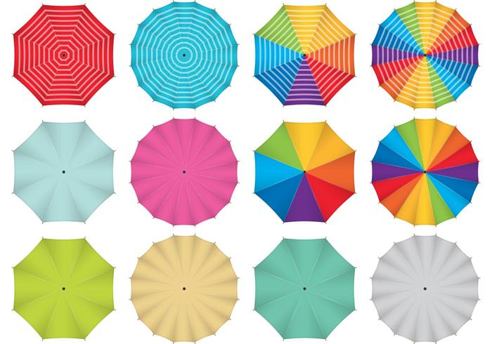 Colorful Vector Umbrellas