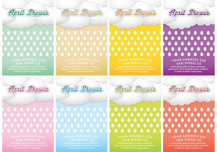 April Shower Vector Invitations April Shower Vector Invitations
