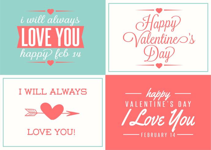 Cute Love Label Set vector