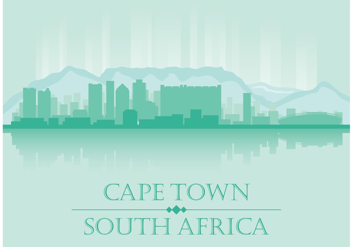 Cape Town Skyline Vector - Download Free Vector Art, Stock Graphics