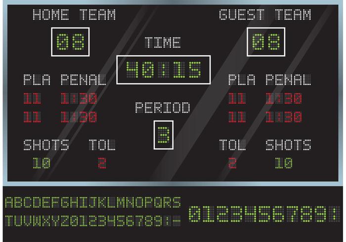Hockey Score Board Vector