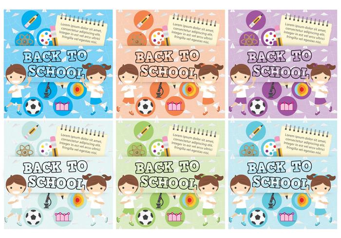 Back To School Template Vectors