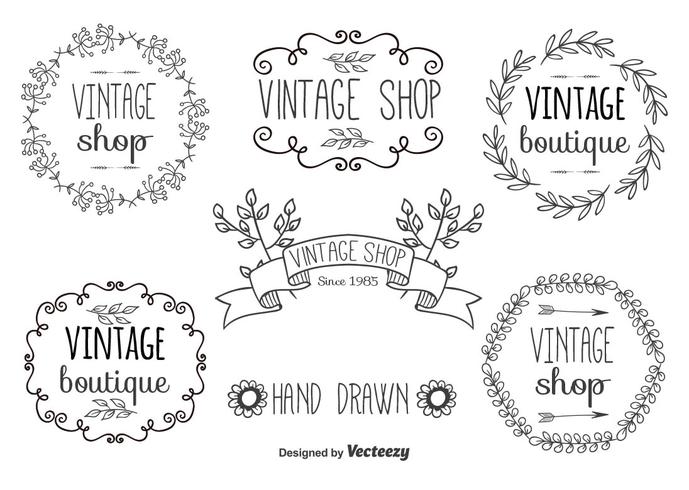 Hand Drawn Label Set Hand Drawn Label Set