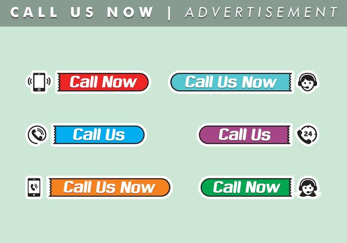 Call Us Now Advertisement  vector