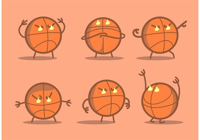 Vector de baloncesto enojado