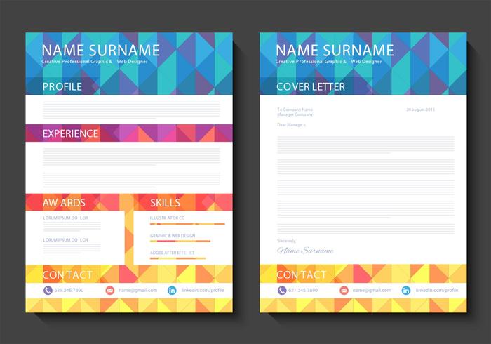 Curriculum Vitae Libre Vector Diseño