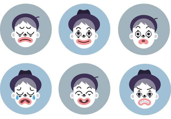 Emotional Mime Vector Set