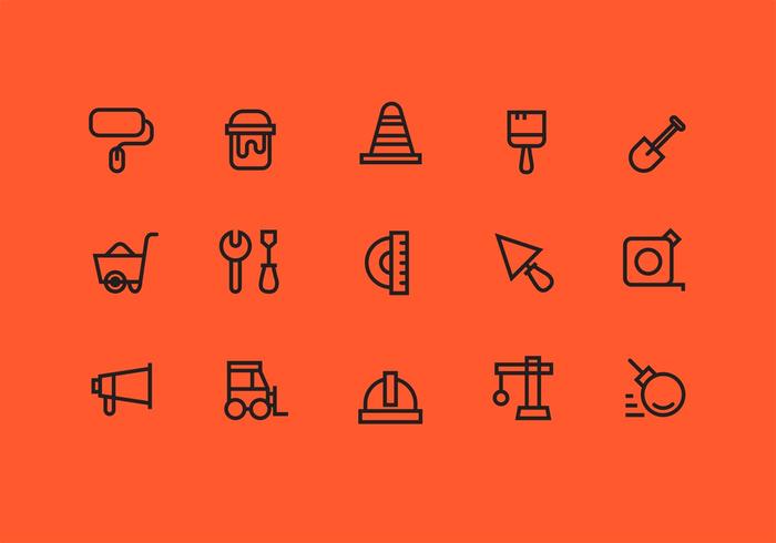 Architecture Tools Vector Icons