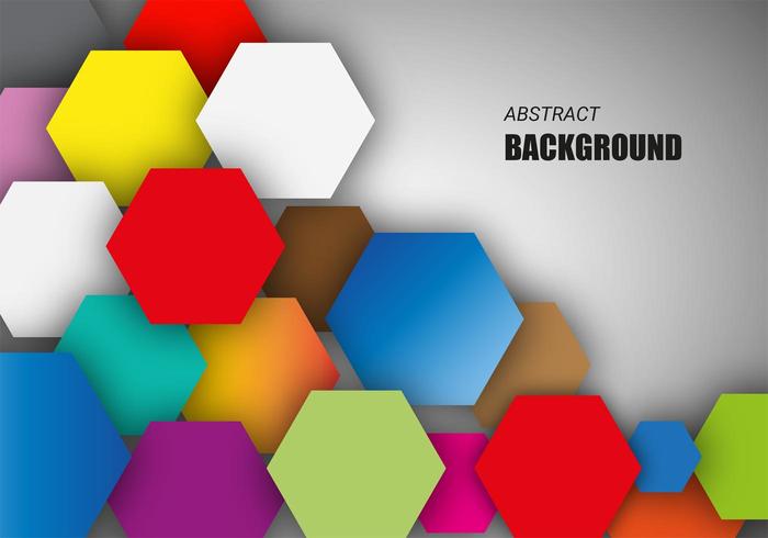 Free Colorful Hexagonal Background Vector