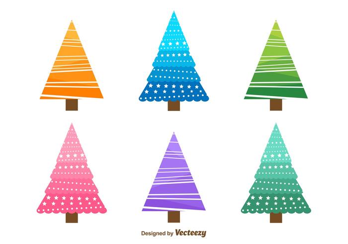 Christmas Tree Doodles vector