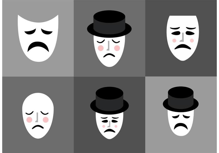 Sad Mime Vectors Sad Mime Vectors