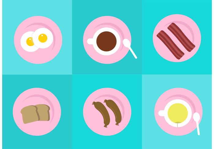 Breakfast Plate Vectors Breakfast Plate Vectors