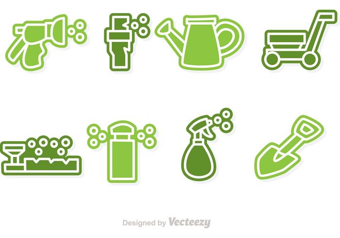 Iconos Del Césped Del Vector