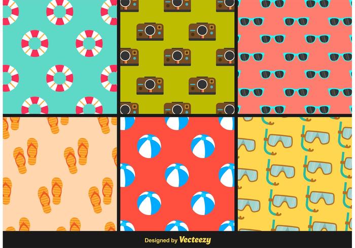 Beach Summer Colourful Patterns vector