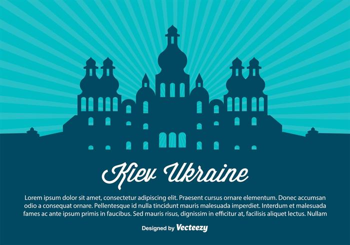 Kiev Ukraine Silhouette Illustration Kiev Ukraine Silhouette Illustration