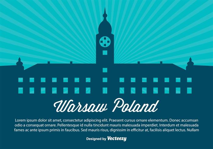Warsaw Poland Silhouette Illustration Warsaw Poland Silhouette Illustration