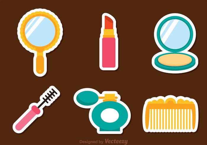 Vector Woman Cosmetic Icons Vector Woman Cosmetic Icons