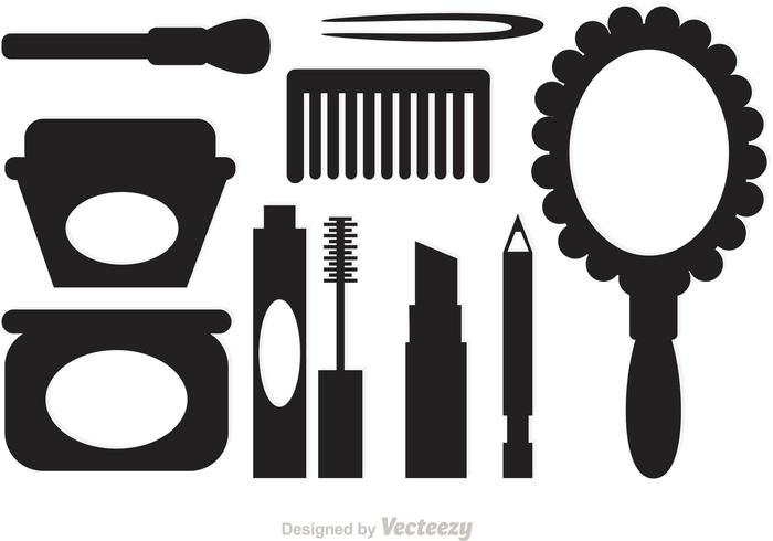 Cosmetic Silhouette Vector Icons