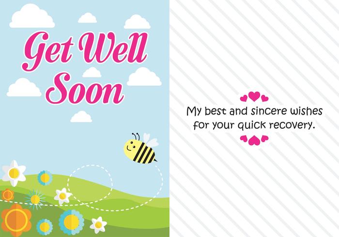 Get Well Soon Card vector