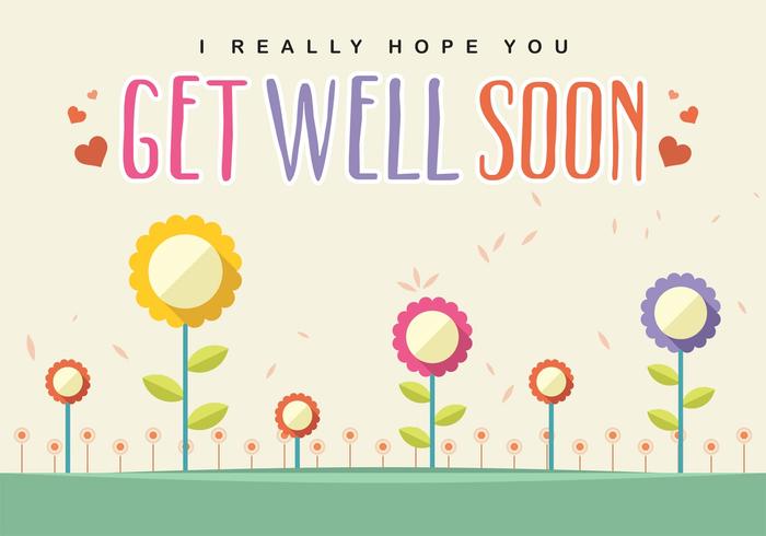 Get Well Soon Vector Tarjeta Gratis