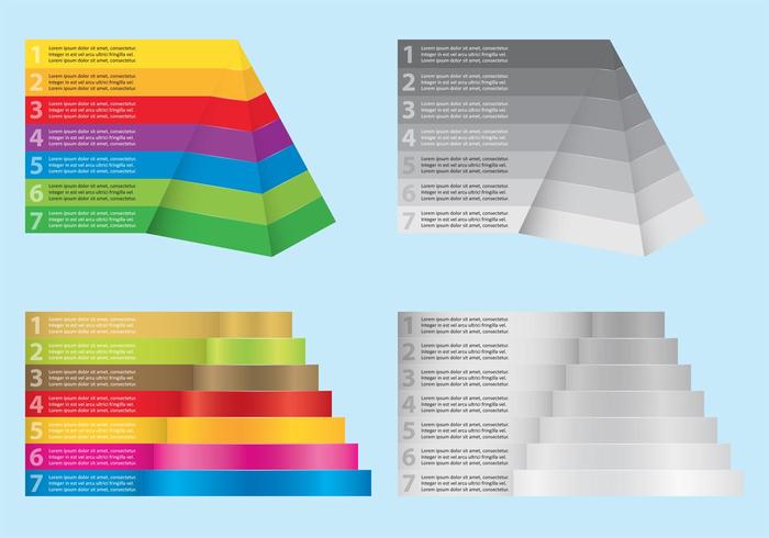 Pyramid Charts vector