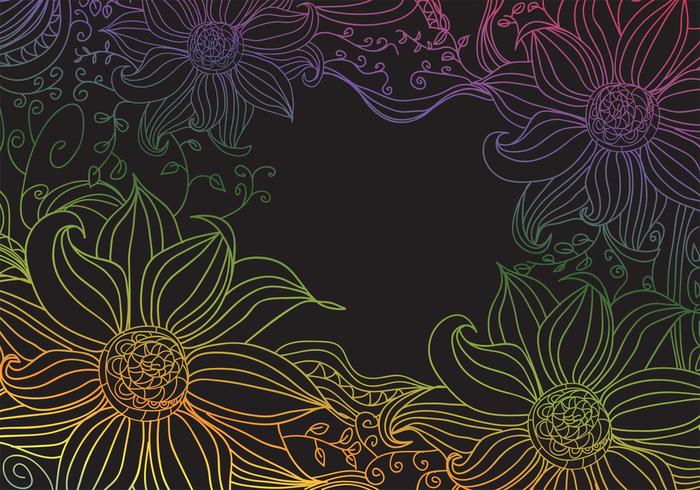 Boho Flowers vector