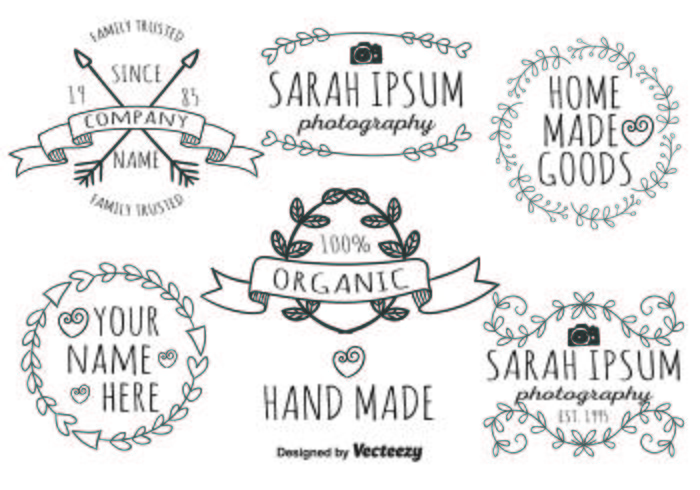 Cute Hand Made Label Set Cute Hand Made Label Set