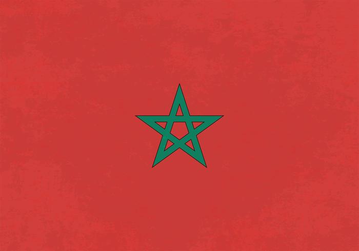 Vector de fondo libre de Grunge Marruecos Bandera