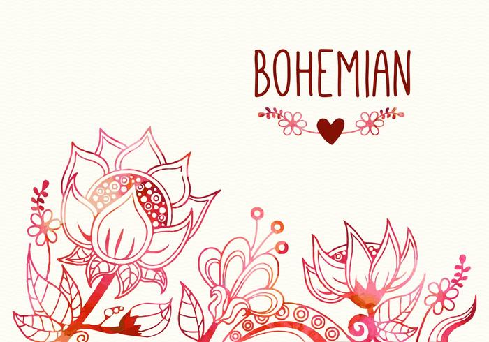 Free Bohemian Flourish Vector Illustration