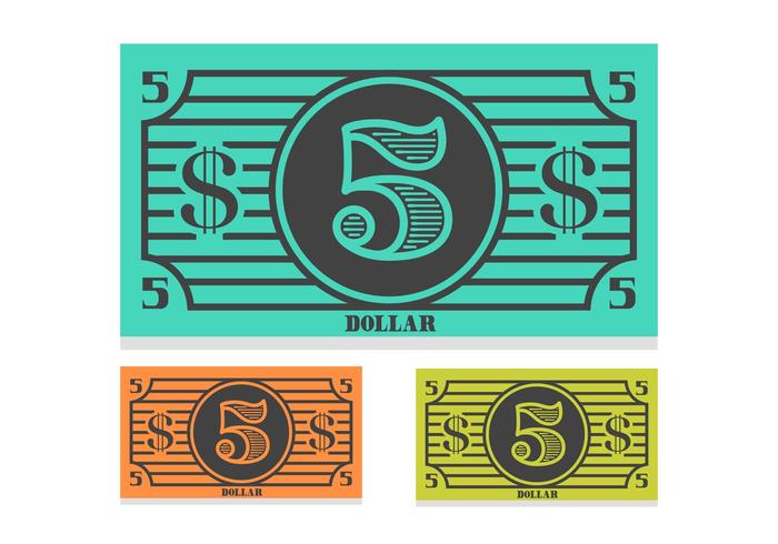 5 dollar bill clip art