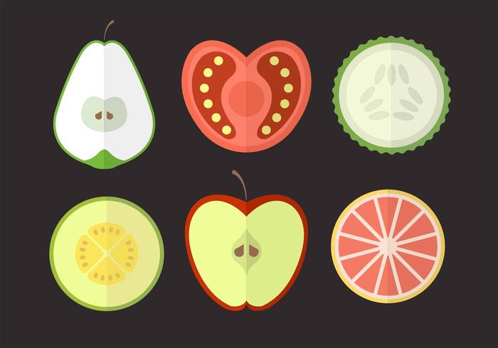 Frutas y vegetales vector