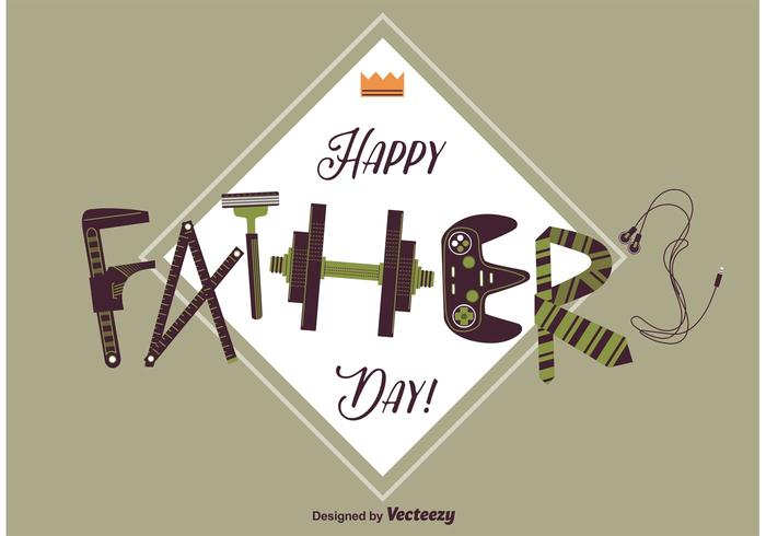 Tarjeta feliz del día de padres vector