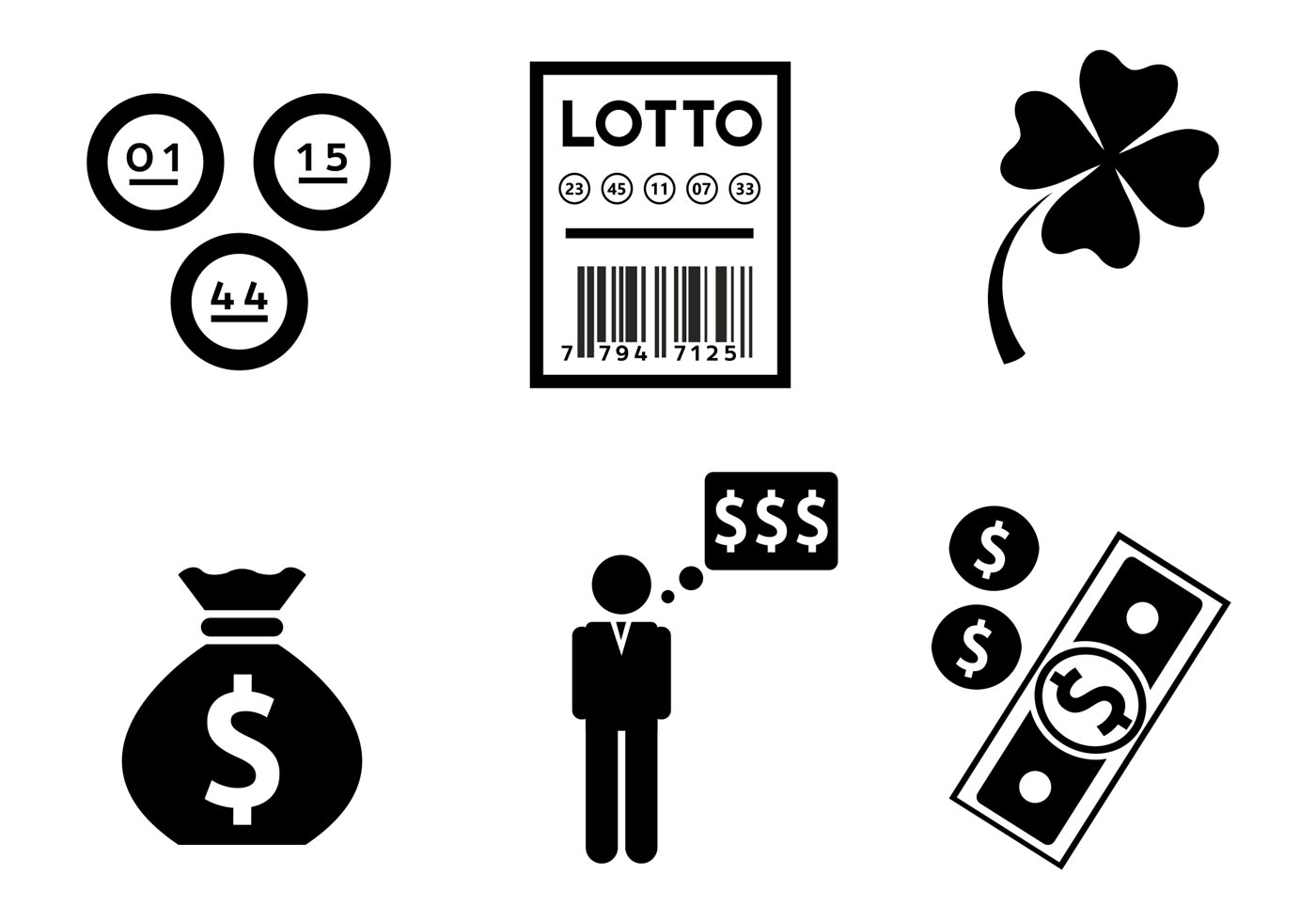 Lottery Themed Vector Icons - Download Free Vector Art, Stock Graphics & Images