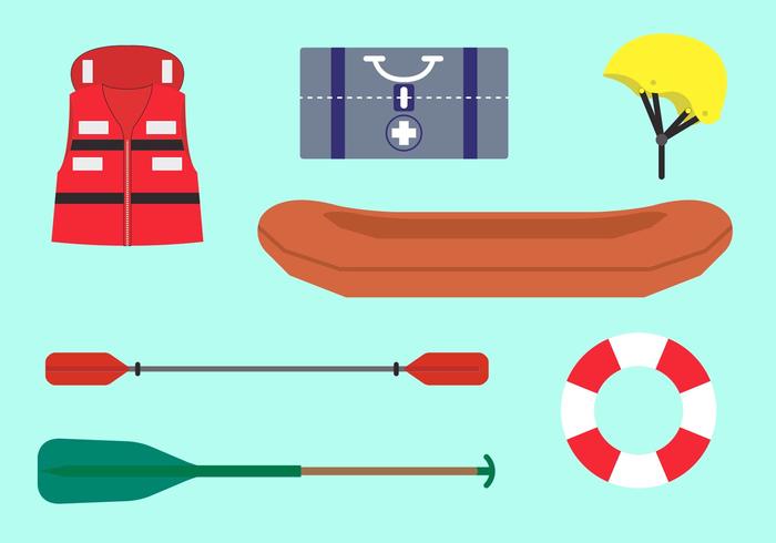 River Rafting Vector Set