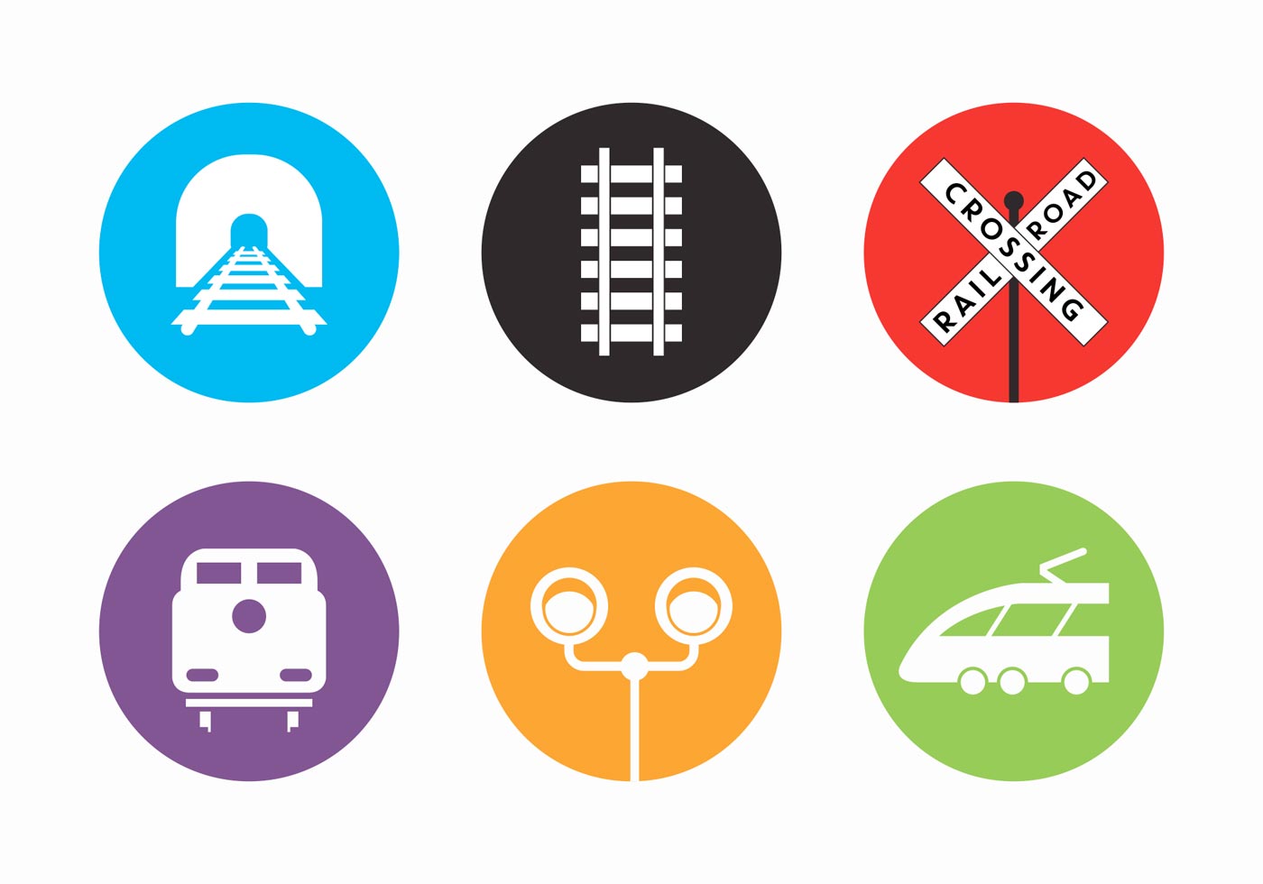 Railroad Vector Elements - Download Free Vector Art, Stock Graphics