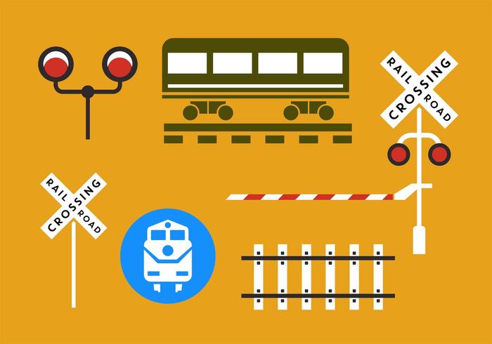 Elementos de vectores de ferrocarril