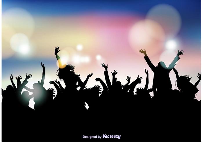 Party Crowd Background vector