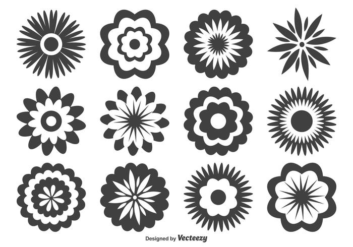 Assorted Flower Shapes vector