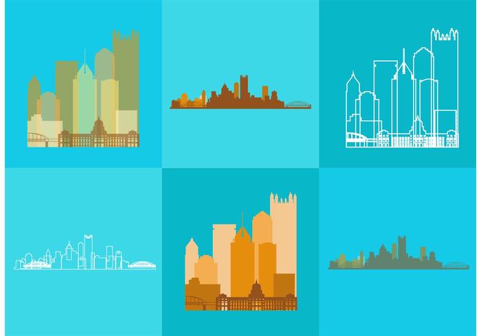 Vector Pittsburg Skyline Vector Pittsburg Skyline