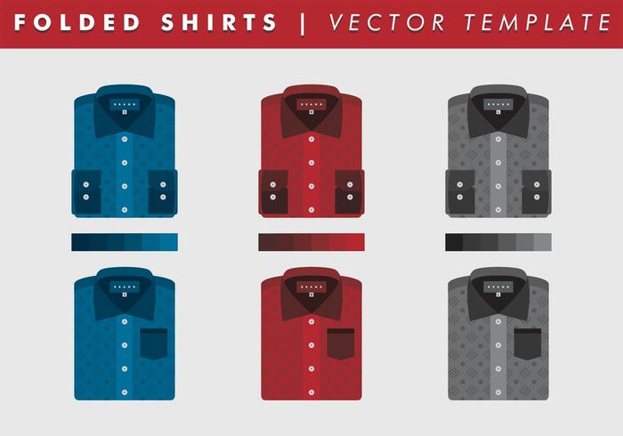 Plegado Casual Camisas Vector Plantilla Gratis