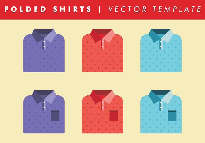 Folded Shirts Template Vector Free