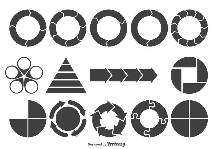 Formas de carta variadas vector