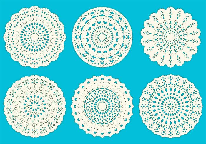 Crochet círculos vector de encaje