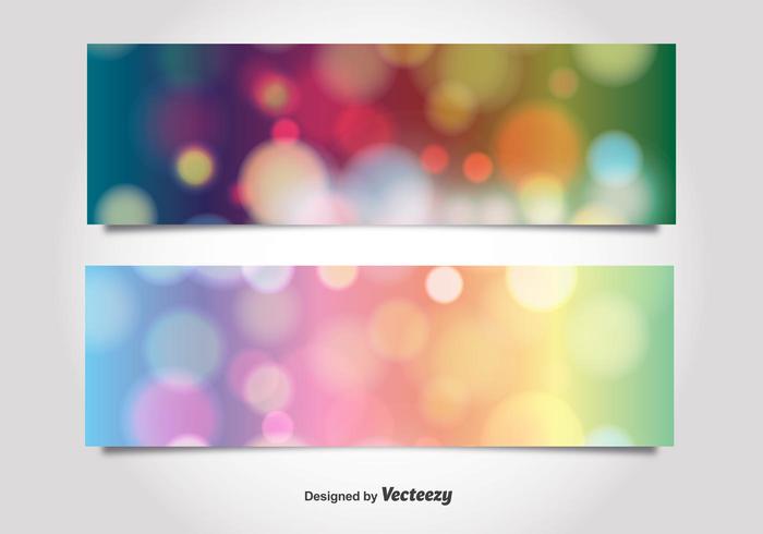 Modern Bokeh Style Banner Set Modern Bokeh Style Banner Set