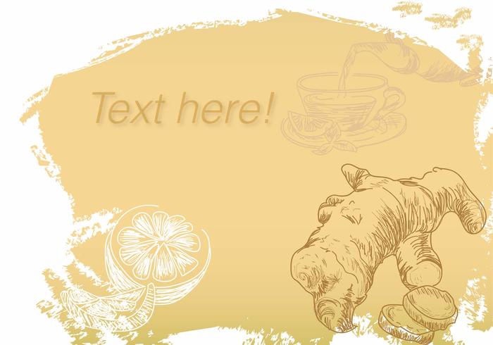 Vector Background Ginger Tea